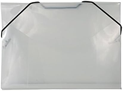JAM PAPER Plastic Index Card Case with Elastic Closure - 5 1/2 x 7 1/2 x 3/8 - Clear - 24/Pack