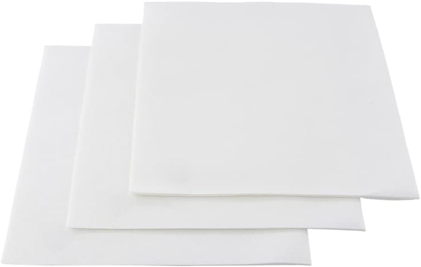 Restaurantware Luxenap 15.75 Inch Dinner Napkins 2000 3-Ply Disposable Napkins - Linen Feel Soft And Absorbent White Paper Folded Napkins Square For Lunch Dinner Or Everyday Use