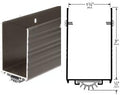 Dark Bronze Finish Wrap-Around Door Bottom Shoe with Vinyl Seal - 36' Doors