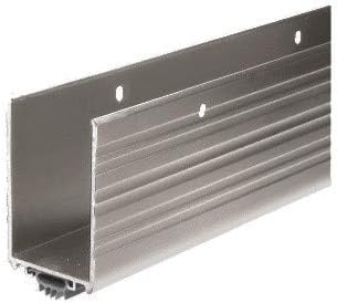 CRL Aluminum Finish Wrap Around Door Shoe and Kick Plate with Vinyl Weatherseal for 36' Door
