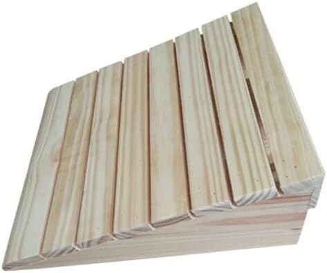 Rubber Ramps Wooden Threshold ramp, Suitable for doorways, wheelchairs, entrances, Outdoor Steps(30.8 * 30 * 10cm)