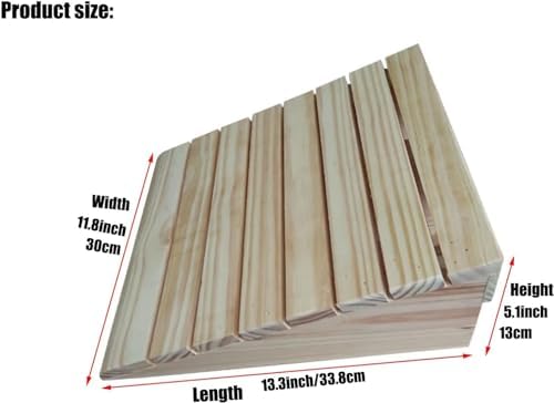 Portable Wood Wheelchair Ramp for Doorway Access, 33.8x30x13cm, 2-6 inch Rise, Curb Threshold Ramp, Easy Entry for Disabled, Elderly & Users with Mobility Challenges