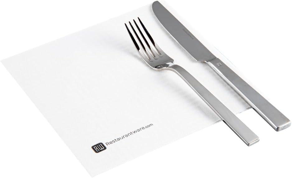 Restaurantware Luxenap 15.8 x 15.8 Inch Disposable Paper Napkins 800 Soft Linen-Feel Napkins - Air Laid Absorbent Pre-folded White Paper Napkins Durable For Dinner Parties And Events