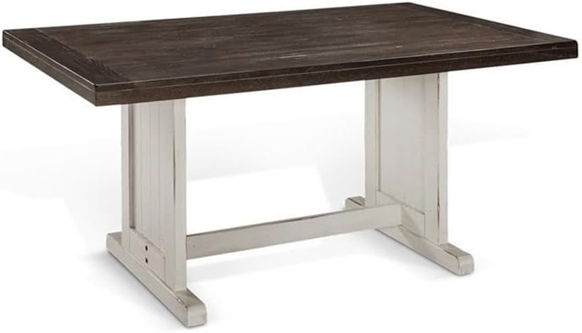 Pemberly Row 4-Piece Farmhouse Wood Breakfast Nook Set with Hidden Storage, Reversible Seating, Great for Small Spaces, in White & Brown Finish