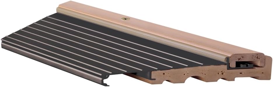 Inswing Threshold 5 5/8 inch Wide Oloadoors Aluminum Composite Sill Inswing 72 inch Long with Composite Cap and Composite Base for Exterior Front Door. Patina Finish (Patina-72)