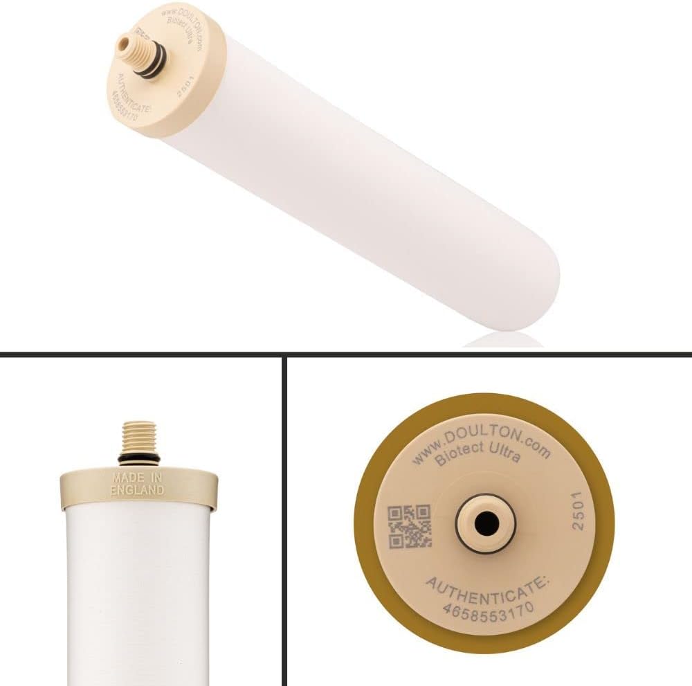 Doulton ¦ W9123050 ¦ 10' Biotect Ultra ¦ Authentic Drinking Water Ceramic Replacement Candle Element Filter ¦ 2504 ¦ White ¦ NSF Certified ¦ M12 Thread ¦