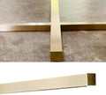 Brushed Brass Floor Transition Strip - Durable Metal Edge for Doorways, Solid Gap Bar for Tile/Wood Floors, Rectangle Seam Ramp for Smooth Transitions
