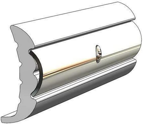 TACO Marine V21-9659WHC20D Rigid Vinyl Rub Rail - 5/8' W x 1-5/8' H x 20' L, Frosty White