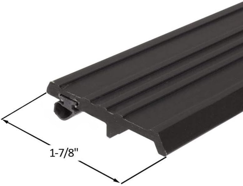 8' Bronze Finish Entry Door Flat Bar Astragal with Rubber Bulb Seal