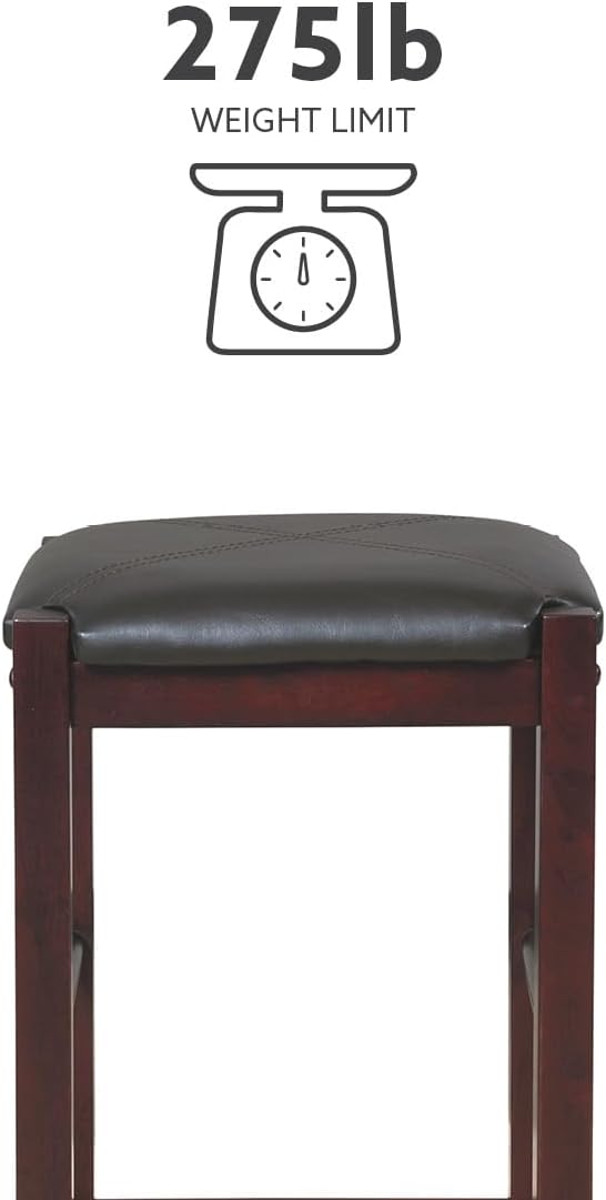 Linon Brown 3-Piece Table Faux Marble Tavern Set, 42' w x 22.25' d x 36' h