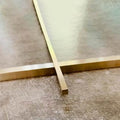Brushed Brass Floor Transition Strip - Metal Edge Gap Trim for Doorways, Extra Narrow 5x10mm Divider for Wood & Tile, Durable Threshold Cover Bar for Laminate Flooring