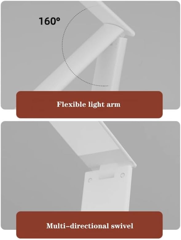 LED Desk Lamp Foldable Desk lamp, LED Desk lamp with Retractable Phone Holder, 3 Color Modes and 3 Brightness Levels, Charging/Plug in Office Reading Light Desk Lamp(White)