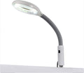 Magnifier 5X Magnifying Glass Clamp Lamp: Daylight Bright Lighted Lens127mm Adjustable Swivel Arm Utility Light for Desk Table TaskBeautyCraft