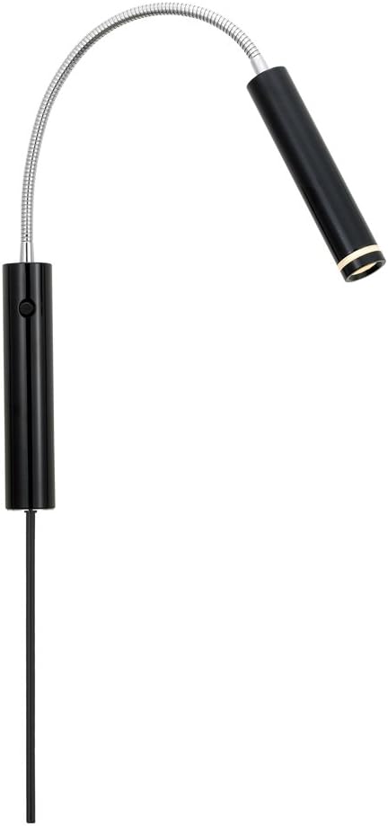 Adesso 3172-01 Eos Wall Lamp, Black Finish