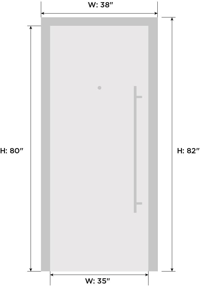 VDOMDOORS Front Exterior Prehung Metal-Plastic Door | Manux 8415 Matte Black | Residential Doors Entrance Patio Garage W32 x H80 Left-Inswing