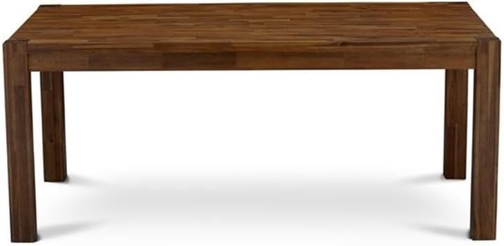 East West Furniture LM7-0N-T Lismore Dining Room Table - Rectangle Rustic Wood Table, 40x72 Inch, Walnut