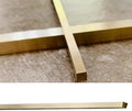Brushed Brass Floor Transition Strip - Metal Edge Gap Bar for Doorways, Perfect for Tile/Wood Seam, Durable Rectangle Ramp for Solid Floors