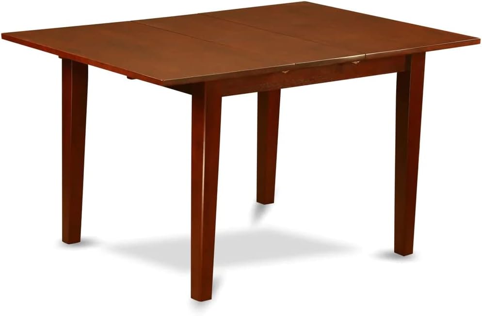 East West Furniture PST-MAH-T Picasso Modern Kitchen Table - a Rectangle Dining Table Top with Butterfly Leaf, 32x60 Inch, Mahogany