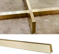 Brushed Brass Floor Transition Strip, Metal Edge Gap Bar for Doorways, Durable Tile/Wood Seam Ramp, Perfect for Solid Flooring, Rectangle Design for Smooth Transitions