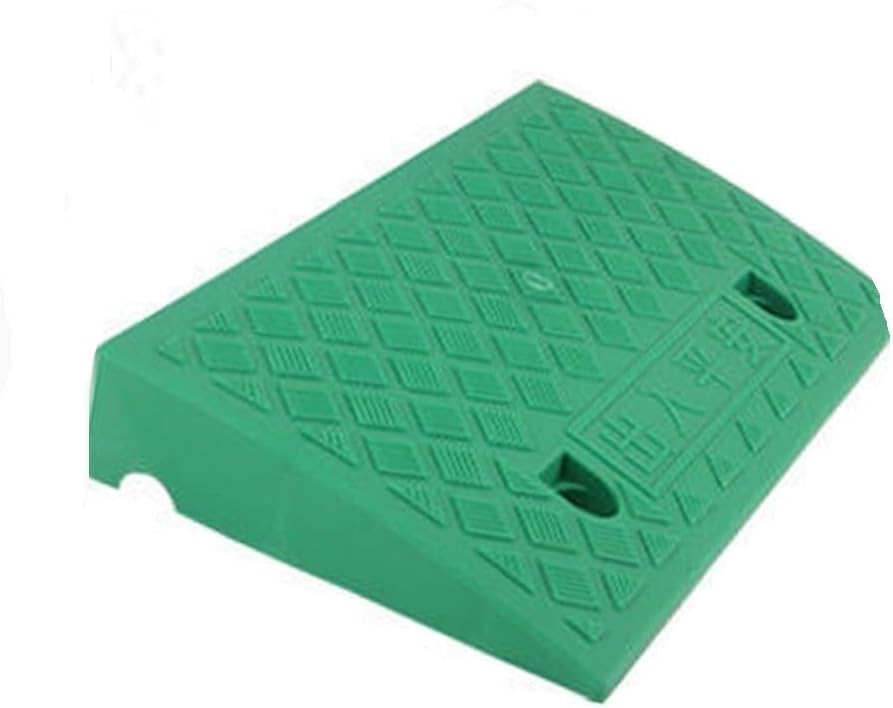 2in/4in/5in Rubber Threshold Ramp - Non-Slip Wheelchair & Vehicle Curb Ramp for Easy Access to Doorways, Stairs(Green,2.8in)