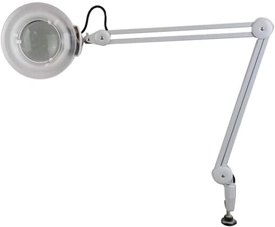 Magnifying Glass 3.5 Diopter Clamp Lamp: Daylight Bright Lighted Lens, Adjustable Swivel Arm Utility Light for Desk, Table, Task, Craft, Jewelry,Sewing,Workbench –
