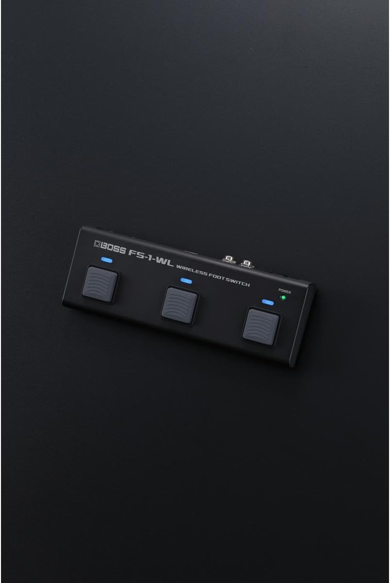 BOSS FS-1-WL Compact Wireless Footswitch | Control Digital Music Score Apps, YouTube Videos, DAWs, Instruments and More via Bluetooth | MIDI | Connect External Footswitches and an Expression Pedal