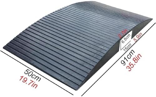 Portable Wheelchair Ramp for Doorways, Non-Slip Rubber Bridge for Shower/Patio/Garage, 2-3 inch Rise, Supporting Frame, Ideal for Cars & Home Use