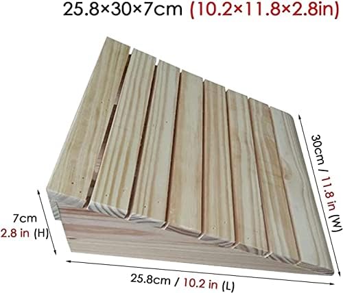 Portable Non-Slip Dog Ramps for Cars and Door Thresholds, Wooden Wheelchair Curb Access Ramp for Walkers, Bikes, Scooters - Ideal for Pets and Mobility Aids