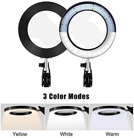 Magnifier Desktop Magnifying Lamp with Clamp Dimmable Glass Light Lens Adjustable Swivel Arm Robust Base High Clarity for Sewing magnifiers The New Friendship Years