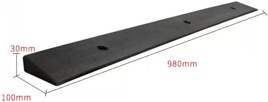 Doorway Threshold Ramp 1 Inch 2 Inch Rise, Non-Slip Wheelchair Ramp Slope Ramp High Load Rubber Ramps, Easy Installation(98 * 10 * 3cm)