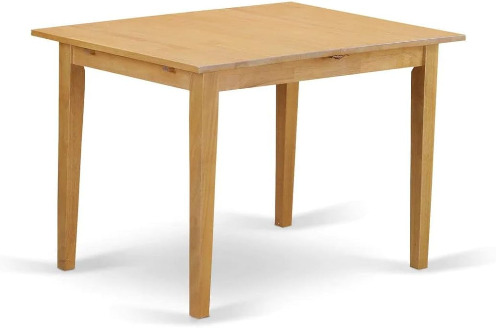 East West Furniture ANFT-OAK-T Norfolk Kitchen Table - a Rectangle Dining Table Top with Butterfly Leaf, 32x54 Inch, OAK