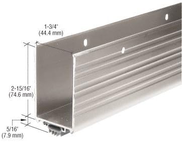 CRL Aluminum Finish Wrap Around Door Shoe and Kick Plate with Vinyl Weatherseal for 36' Door