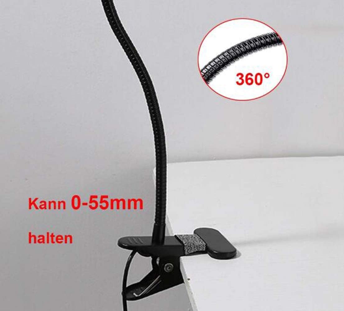 Led Magnifying Lamp with Clamp, with Adjustable Swivel Arm Light,10X 20X Magnifier Vertical Desk Magnifying Lamp Light Beauty Adjustable Beauty Stand Salon Tattoo Nail