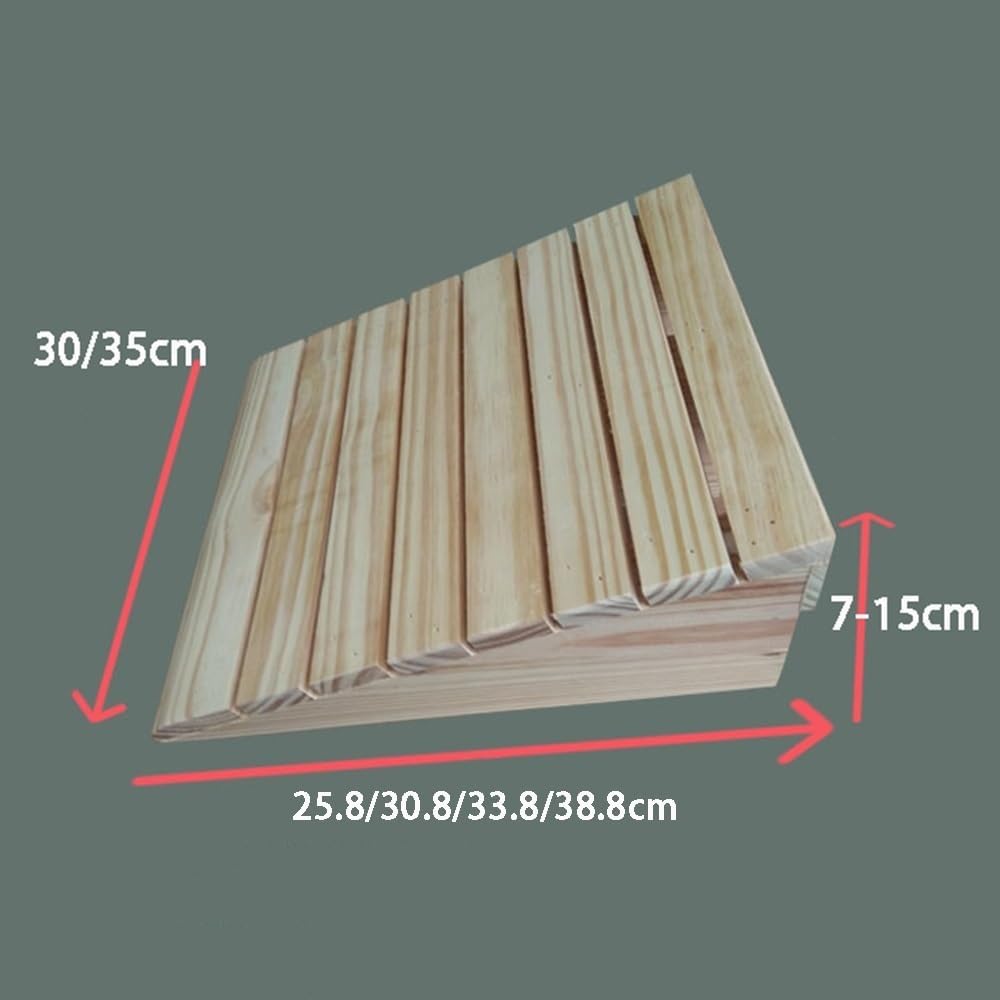 5' Rise Threshold Ramp, 880 Lbs Capacity Wheelchair Ramp, Wood Entry Ramp, Non-Slip Transition Ramp Doorways Mobile Threshold Rise Ramps(2.8' Rise/30x25x7cm)