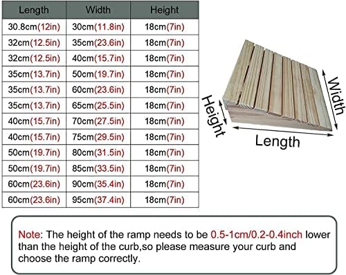 Dog Car Ramp, 7-Inch Rise Wheelchair Ramp for Doorways & Garage, Wooden Threshold Ramp for Pets, Durable & Non-Slip, Ideal for Dogs & Small Animals