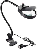 Led Magnifying Lamp with Clamp, with Adjustable Swivel Arm Light,10X 20X Magnifier Vertical Desk Magnifying Lamp Light Beauty Adjustable Beauty Stand Salon Tattoo Nail