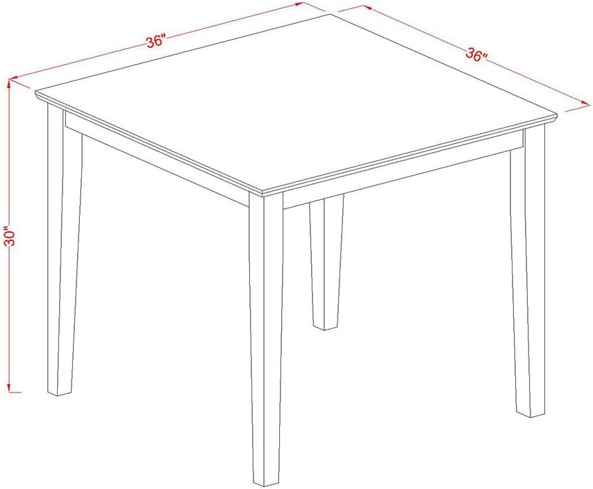East West Furniture OXT-MAH-T Oxford Square Kitchen Dining Table for Small Spaces, 36x36 Inch, Mahogany