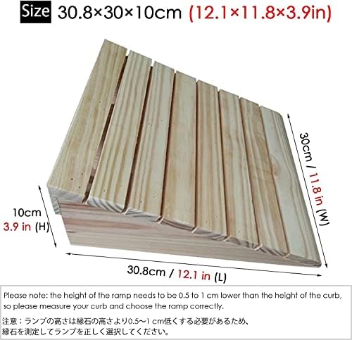 Portable Dog Ramps for Cars, Non-Slip Wooden Threshold Ramps for Wheelchairs, Curb Entry for Walkers, Bikes & Scooters - Safe & Convenient Access.
