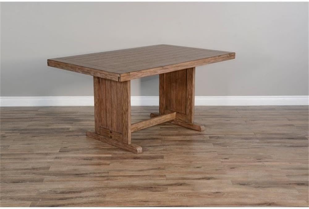 Pemberly Row 75' x 56' Farmhouse Wood Breakfast Nook Set with Table, Lift Seats, Hidden Storage, Reversible Benches, for Small Spaces, in Buckskin/Taupe Brown Finish