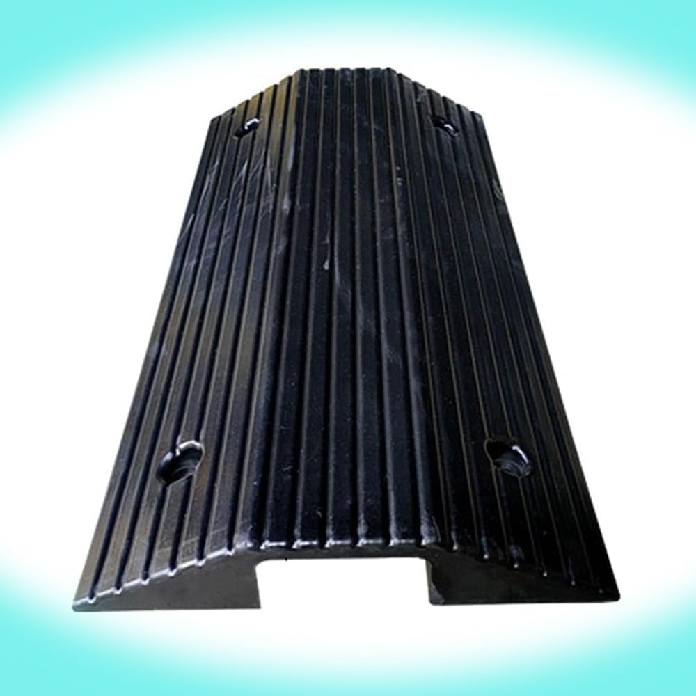 Rubber Bridge Ramp Heavy Duty Threshold Ramp for Doorways 3' Rise Curb Ramps Heavy Duty Rubber Threshold Ramp for Wheelchairs