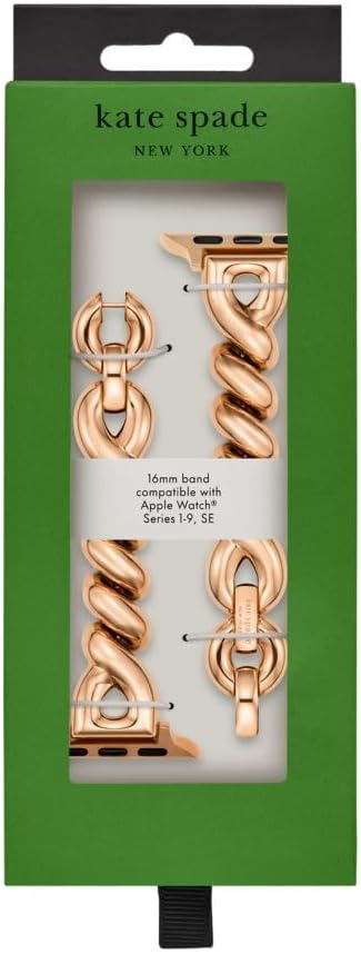 kate spade new york Designer Interchangeable Stainless Steel Band Compatible with Your 38/40/41mm Apple Watch Series 9/8/7/6/5/4/3/2/1/SE