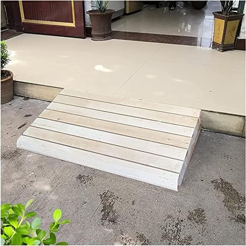 Heavy Duty Wooden Dog Ramps for Cars & Wheelchairs - 3 to 8 Inch Rise, Ideal for Home Doorways, Pet Access, Durable & Safe Threshold Ramp Solutions