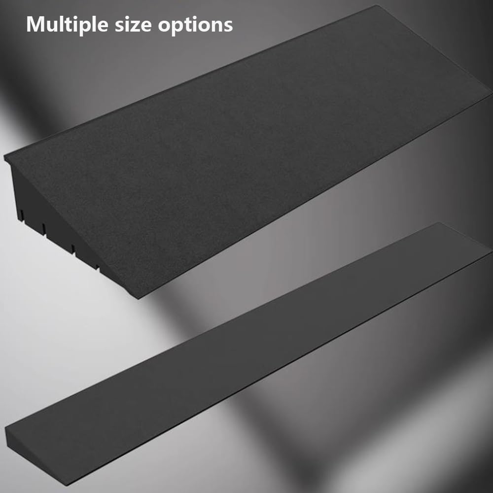 Non-Slip Doorway Threshold Ramp for Wheelchairs - 1 Inch & 2 Inch Rise, Durable Sill Ramp for Easy Access(50 * 8 * 2cm)