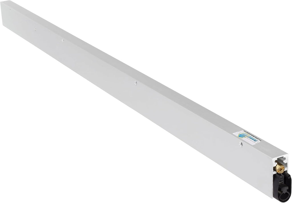 TMS Automatic Door Bottom, Heavy Duty Door Seal - Acoustic Door Sweep - Surface Mounted - Double Seal (36' - Clear Anodized Aluminum)