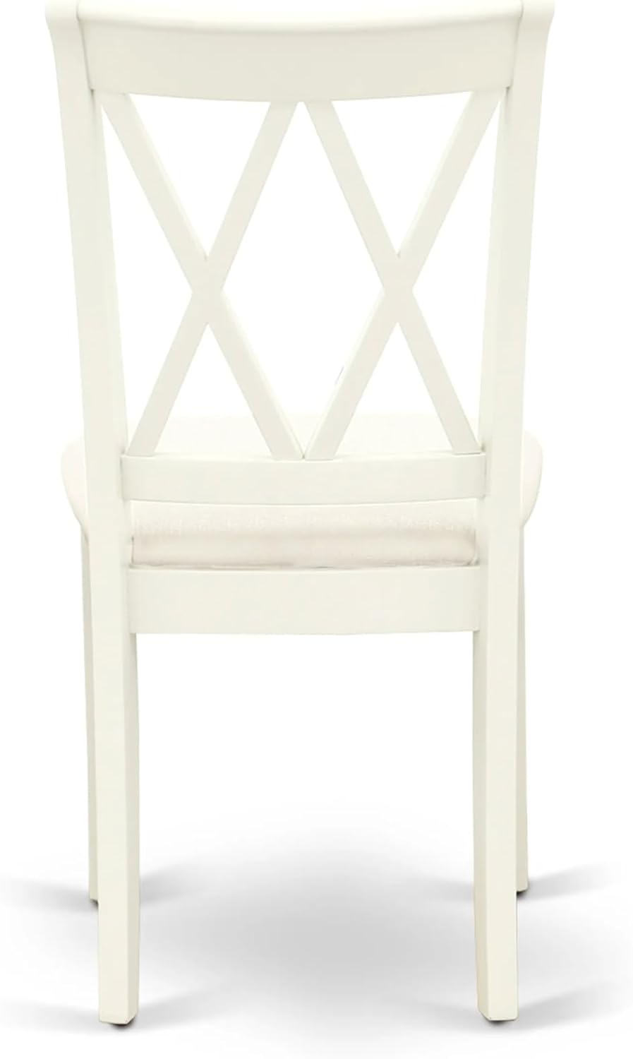 East West Furniture ANCL5-LWH-C 5 Piece Dining Room Table Set Includes a Round Wooden Table with Pedestal and 4 Linen Fabric Kitchen Dining Chairs, 36x36 Inch, Linen White