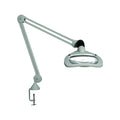 WAL025970 Wave LED Illuminated Magnifier, 30' Arm, 3.5 Diopter, Edge Clamp, Steel/Aluminum, Light Gray