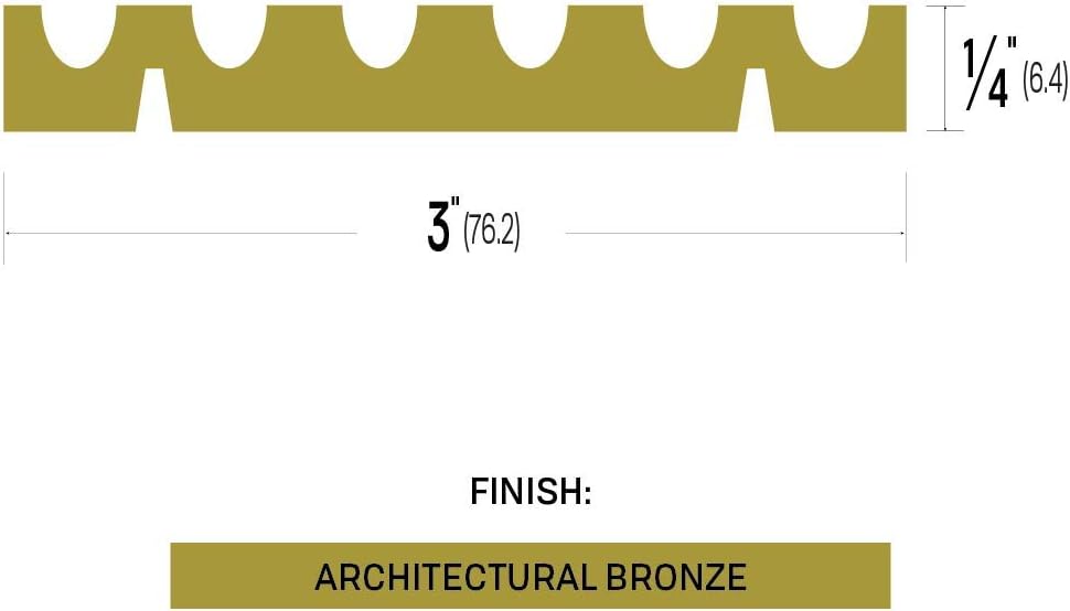 3376BR Adjustable Threshold (3' by 1/4') Bronze (48')