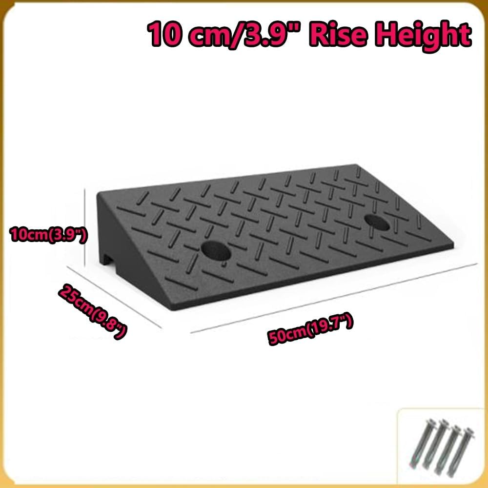 Wheelchair ramp, 2' 8' Rise Non-Slip Wheelchair Threshold Ramp Heavy Duty Driveway Ramps For Doorway Sidewalk Garage(H 10 CM/4')