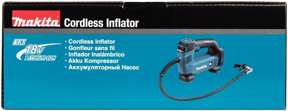 Makita DMP180Z 18V Li-ion LXT Inflator - Batteries and Charger Not Included, Blue/Silver, M