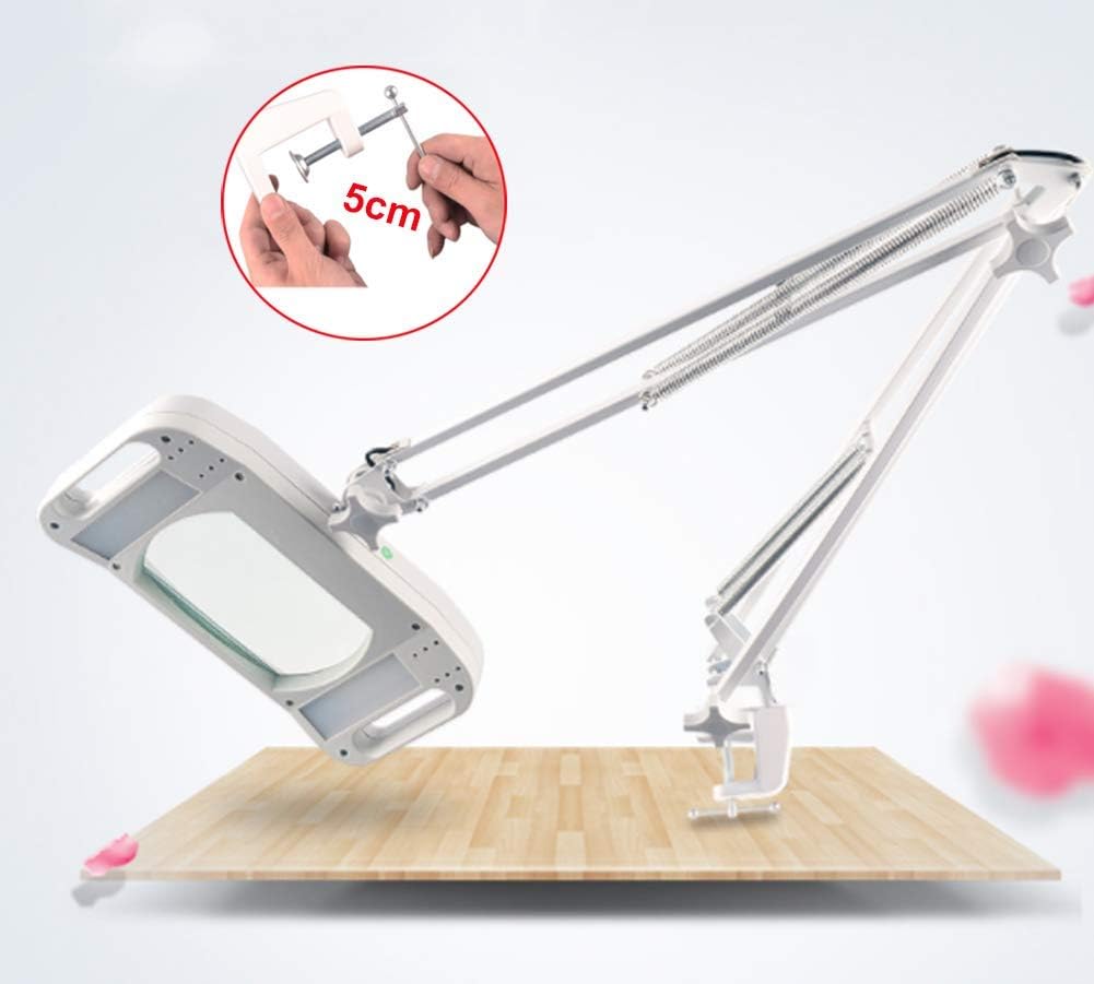 Magnifier Led Magnifying Lamp with Clamp with Adjustable Swivel Arm Light 10X Magnifier Vertical Desk Magnifying Lamp Light Beauty Adjustable Beauty Stand